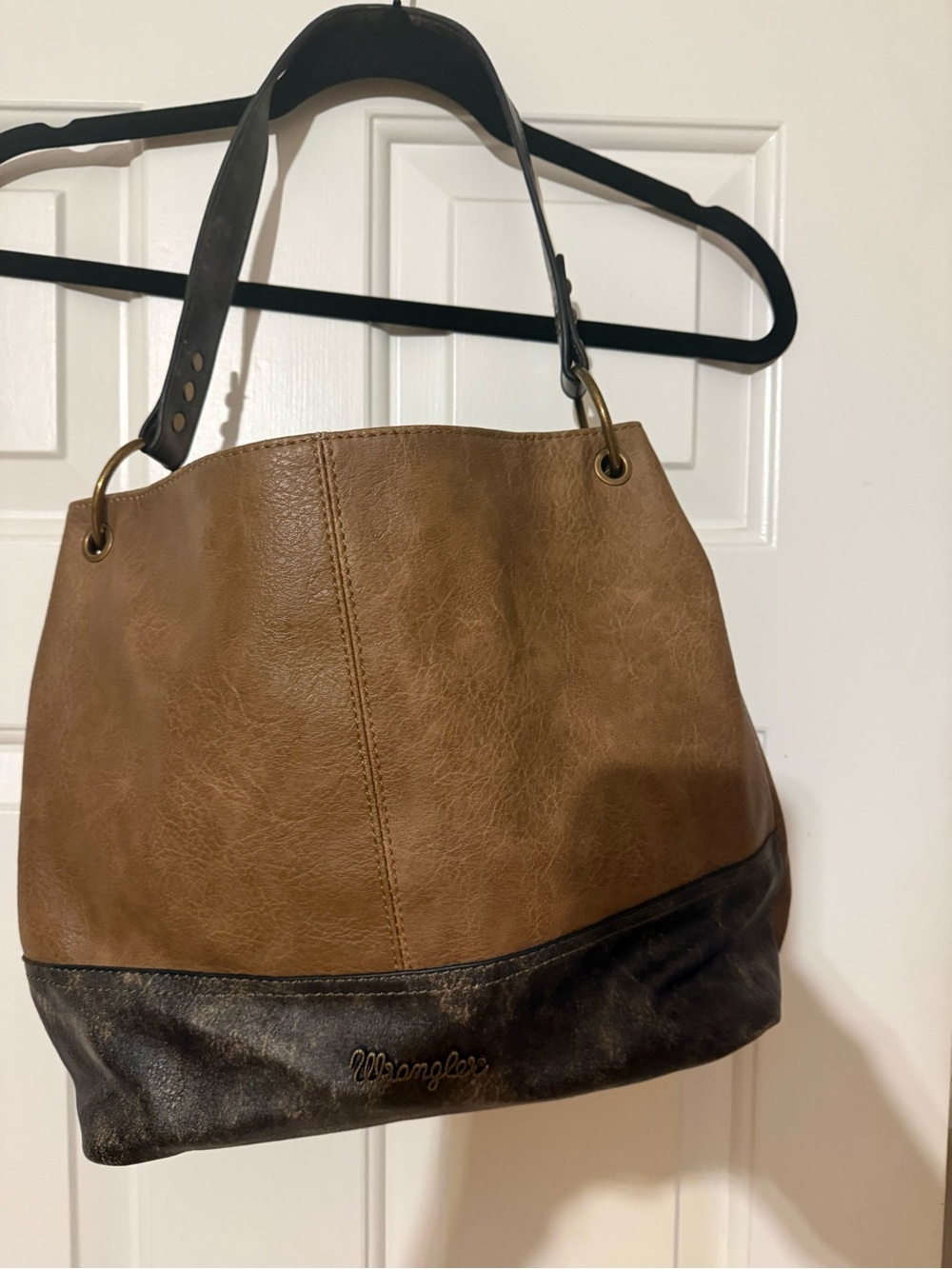 Wrangler Two-Tone Brown and Dark Brown Shoulder Bag